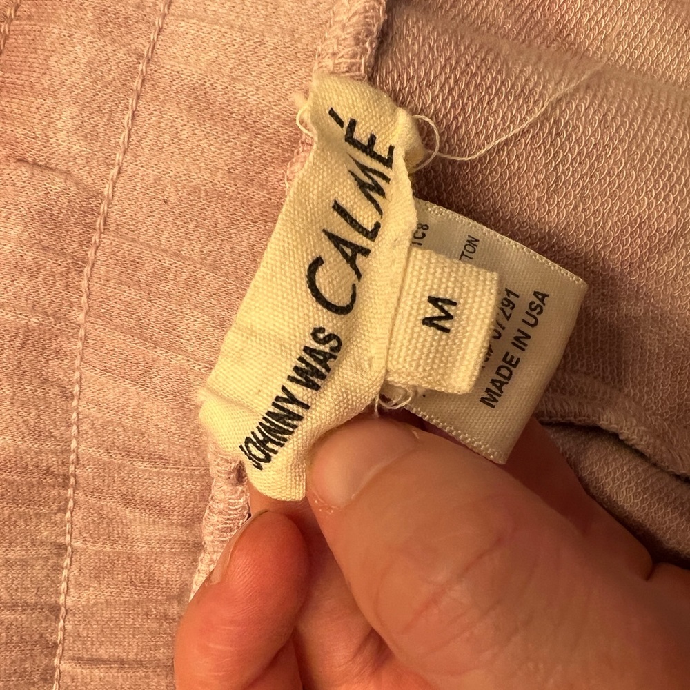 Johnny Was Calme Raw Edge Waist Tie Dye Joggers Pants Sz M - Picture 6 of 7